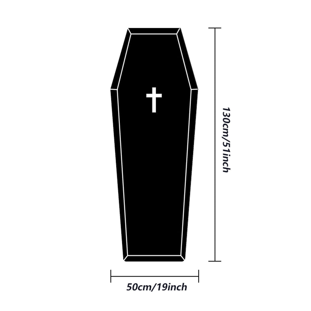 Halloween Coffin Rug - 4.3x1.6 Ft Goth Bath Mat, Non- Indoor Carpet for Living Room, Bedroom & Bathroom, Dark Gothic Decor for Spooky Home Parties