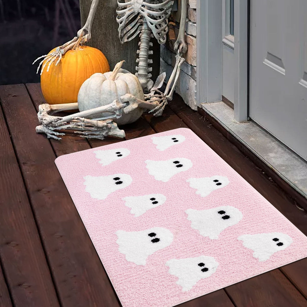Halloween Pumpkin Doormat, Soft Non-Slip Indoor Outdoor Welcome Rug for Entryway Porch and Front Door