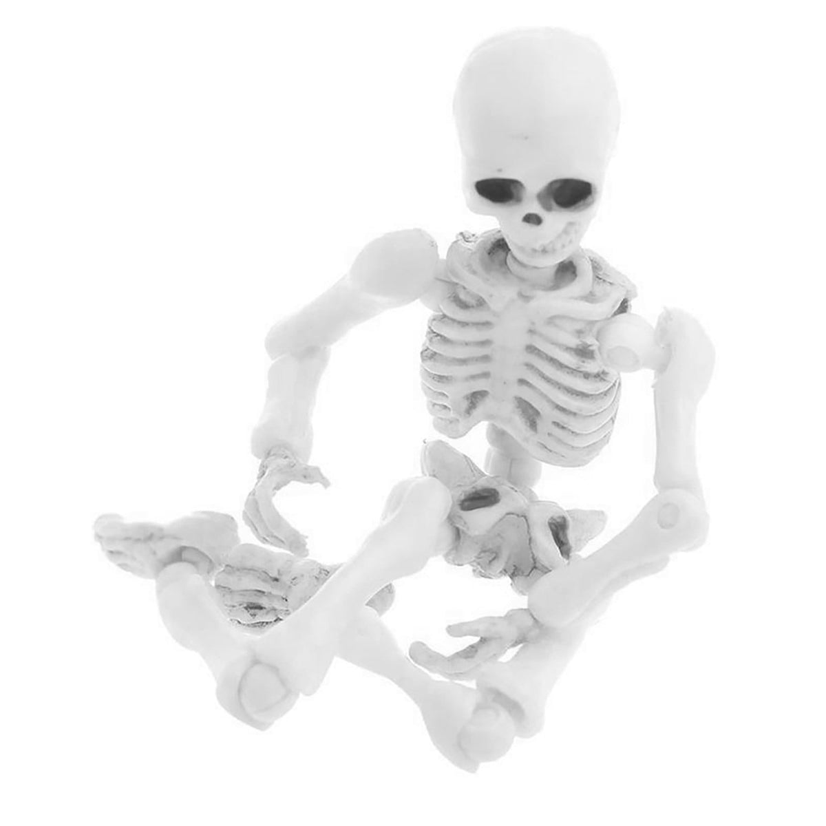 Mini Posable Skeleton Decor - 3.54" Halloween Skeleton Figures with Movable Joints for Spooky Tabletop Displays & Party Decor