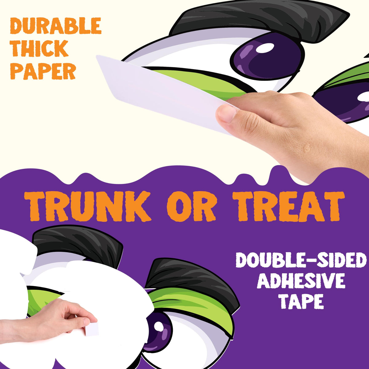 Joyfy Halloween Trunk or Treat Car Decorations Kit,Halloween Car Decorations Car Archway with Frankenstein Theme,Trunk or Treat Decorations for Suv,Halloween Outdoor Garage Door Party Decor