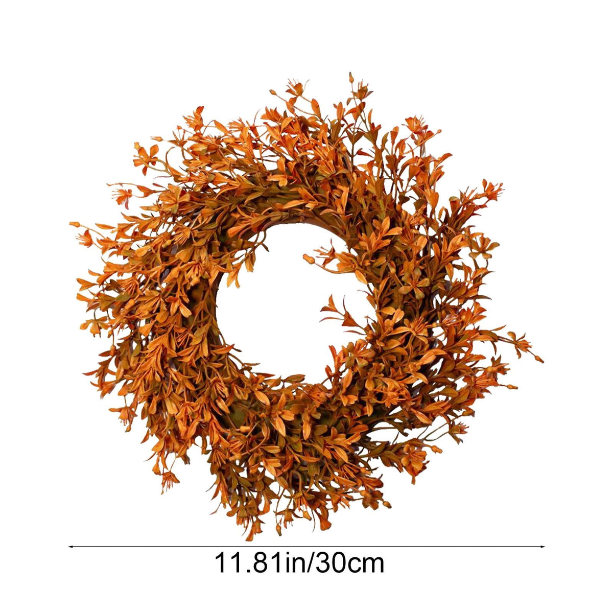 Fall Wreaths for Front Door, 12 Inch Autumn Wreath with Brown Eucalyptus Leaves, Thanksgiving Halloween Harvest Decor for Porch, Wall, Window Farmhouse Decor