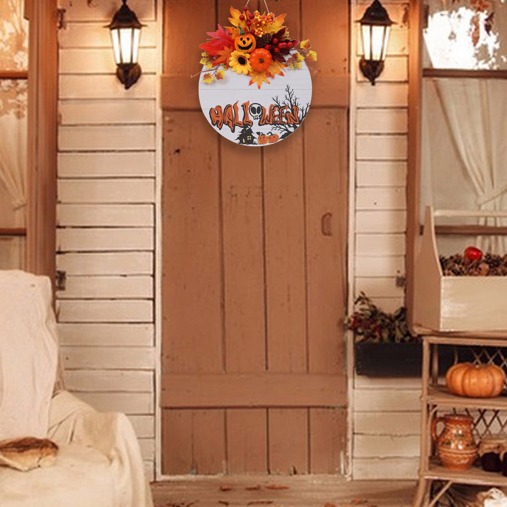 sruoe Halloween Decorations, Halloween Wreaths for Front Door, Artificial Wreaths, Indoor Outdoor Halloween Decor, Halloween Wreaths for Front Door, Halloween Party Decoration, Yard Decoration