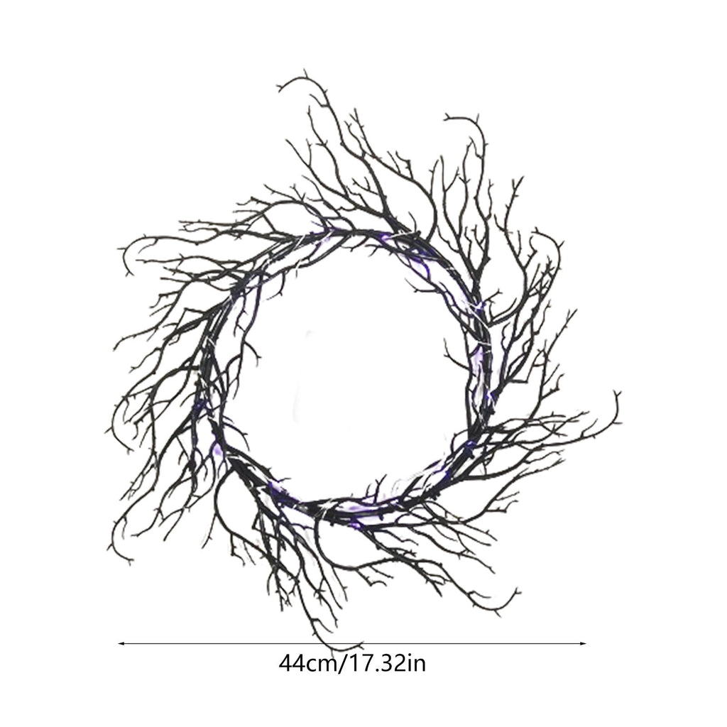 sruoe Halloween Decorations, Indoor Outdoor Halloween Decor, Artificial Wreaths, Halloween Decorations for Outside, Front Door Wreaths, Wreath for Indoor Outdoo Home Party Wreath with Light