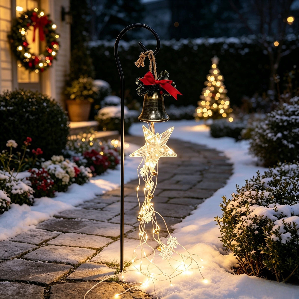 Solar Halloween Garden Stake Light, Bats & Spooky Ghosts Waterproof Solar Lantern Stake with Hanging Pumpkin, Outdoor Halloween Yard Decor for Garden Patio Lawn Pathway