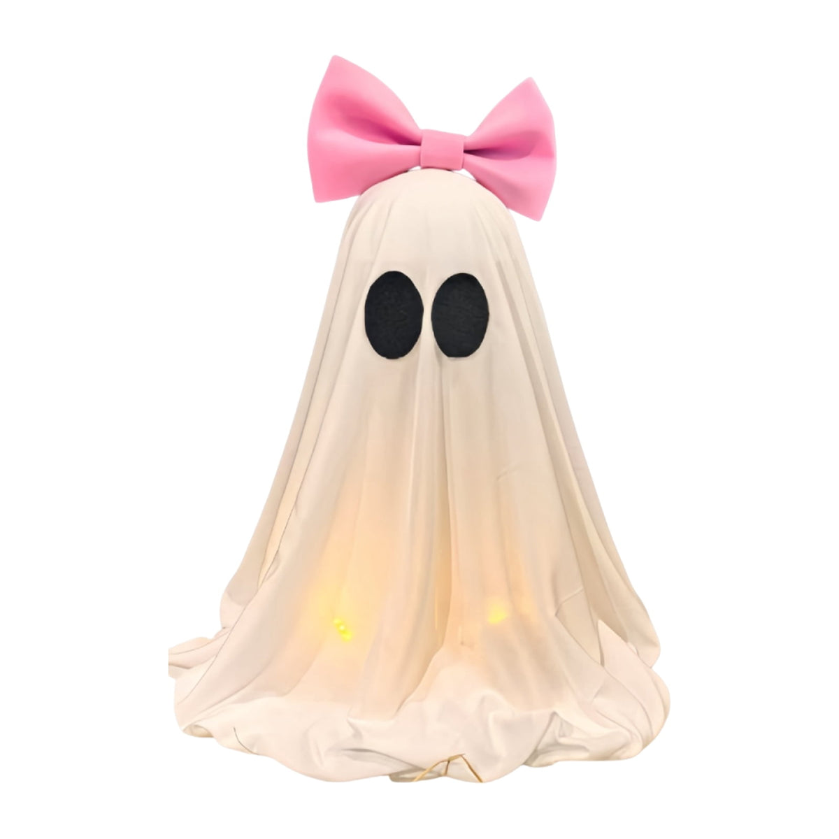 Halloween Decorations Indoor Light Up Ghosts with Bow, Easy to Assemble Light Up Spooky Ghosts Decoration Halloween Party Decorations for Porch Yard Mantel Home