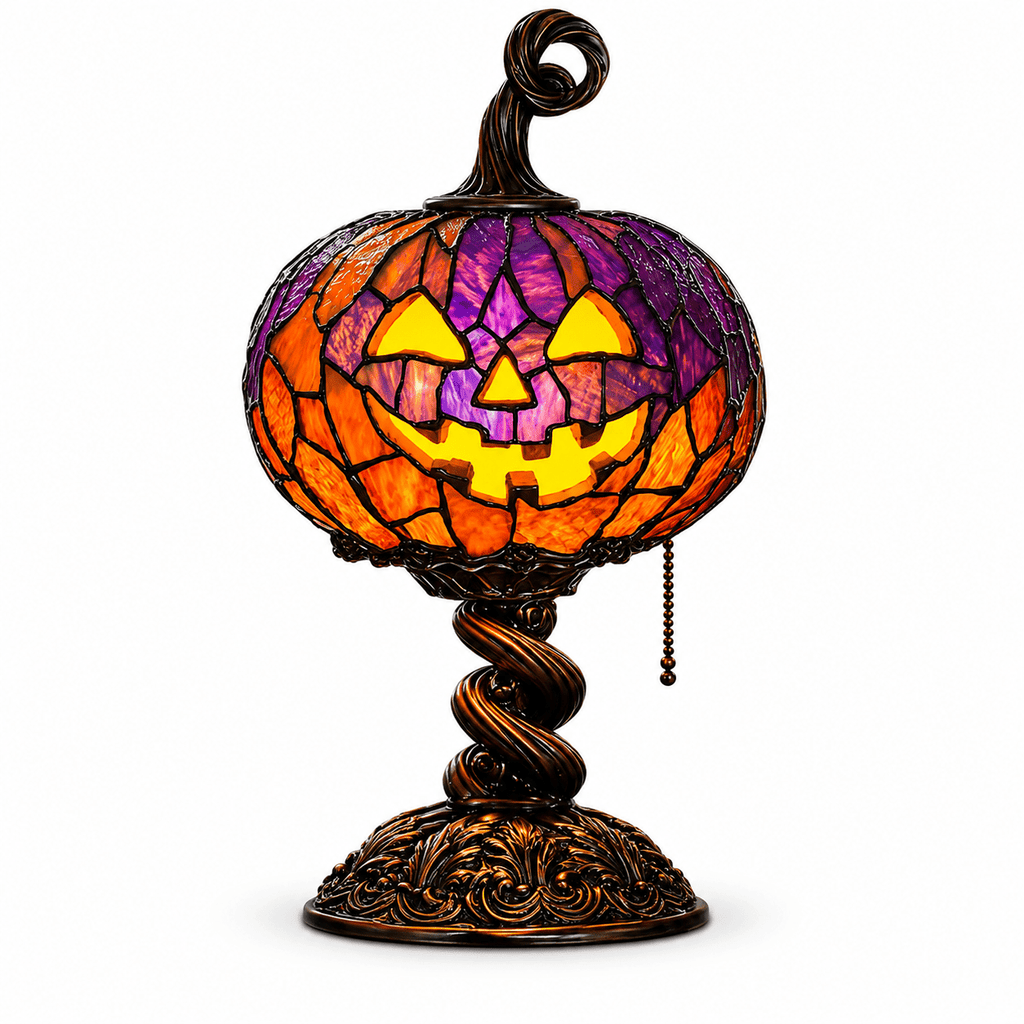 Diceymbol 11.81 Inch Halloween Ghost Night Light, Witch Hat Ghost Lamp with Jack O Lantern, Halloween Decorations Indoor for Table Mantel Party Decor