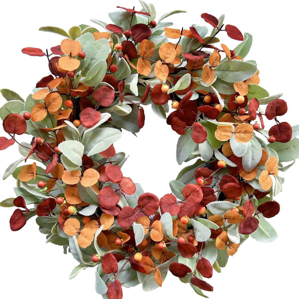 Fall Wreaths for Front Door, Farmhouse Autumn Wreath with Pumpkin Decorations, Fall Door Wreath Outdoor Indoor Thanksgiving Harvest Fall Decor