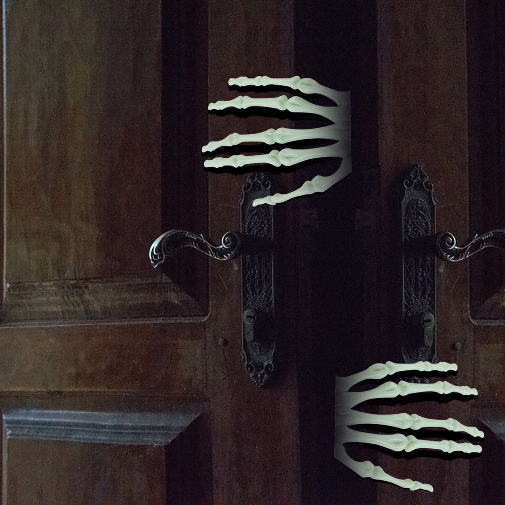 Darzheoy 2 Pack Halloween Skeleton Hands Realistic Life Size Skeleton Hands for Ghost Festival Halloween Themed Party Decoration Props (Right & Left)