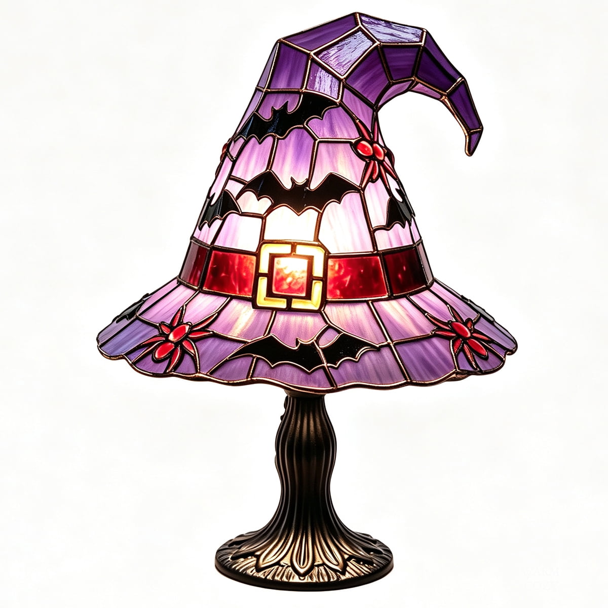 Clearance Witch Hat Lamp, Halloween Nigh Light Handcrafted Retro Resin Witch Hat Light, Usb Powered, Gothic Halloween Decorations for Bedroom