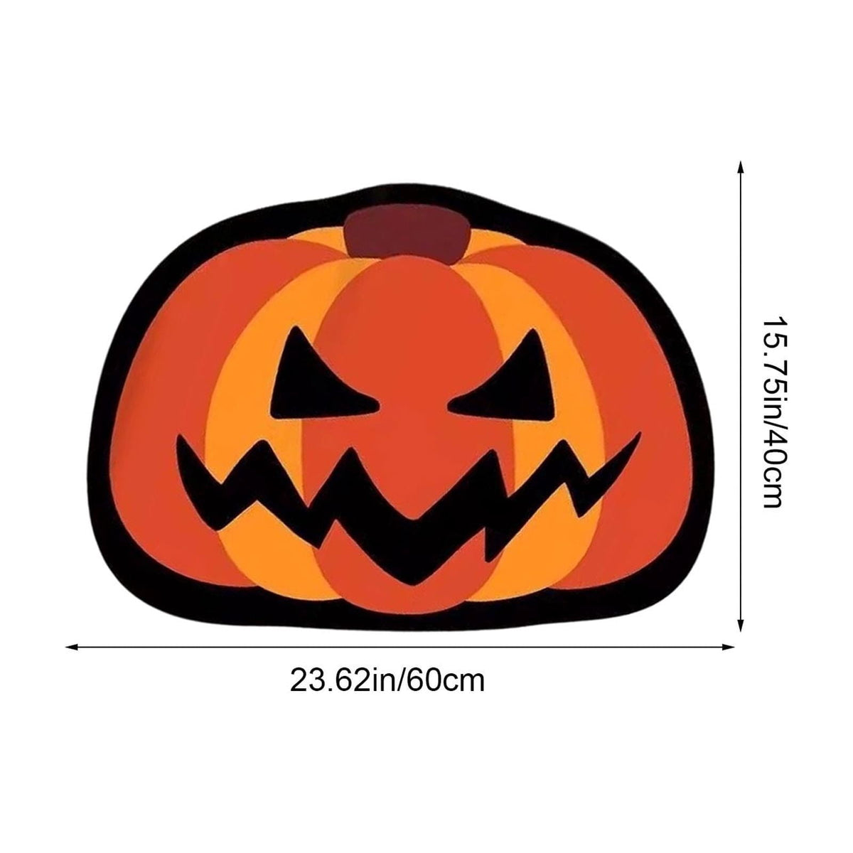 Halloween Door Mat Pumpkin Shaped Non-Absorbent Skidproof Mat 15.75x23.62in Polyester Skidproof & Weather Resistant for Front Door Porch Indoor Outdoor Halloween Door Mat by MPOISVA
