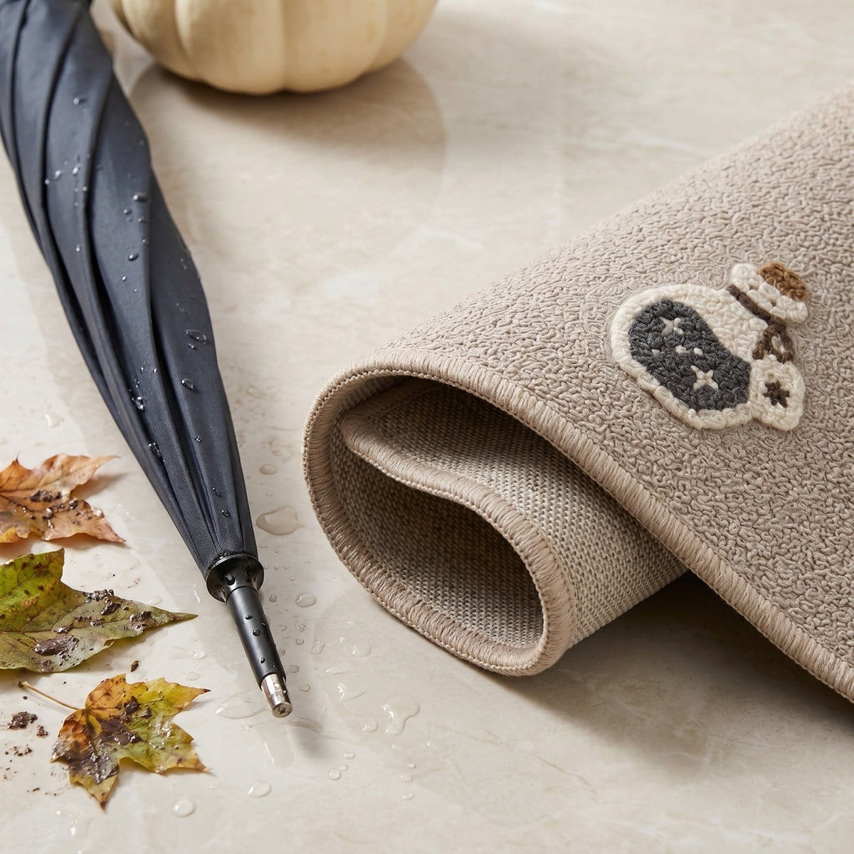 Halloween Thanksgiving Pumpkin Doormat 24x16 Inch, Simple Fall Farmhouse Entrance Mat for Front Porch Patio Home Decor