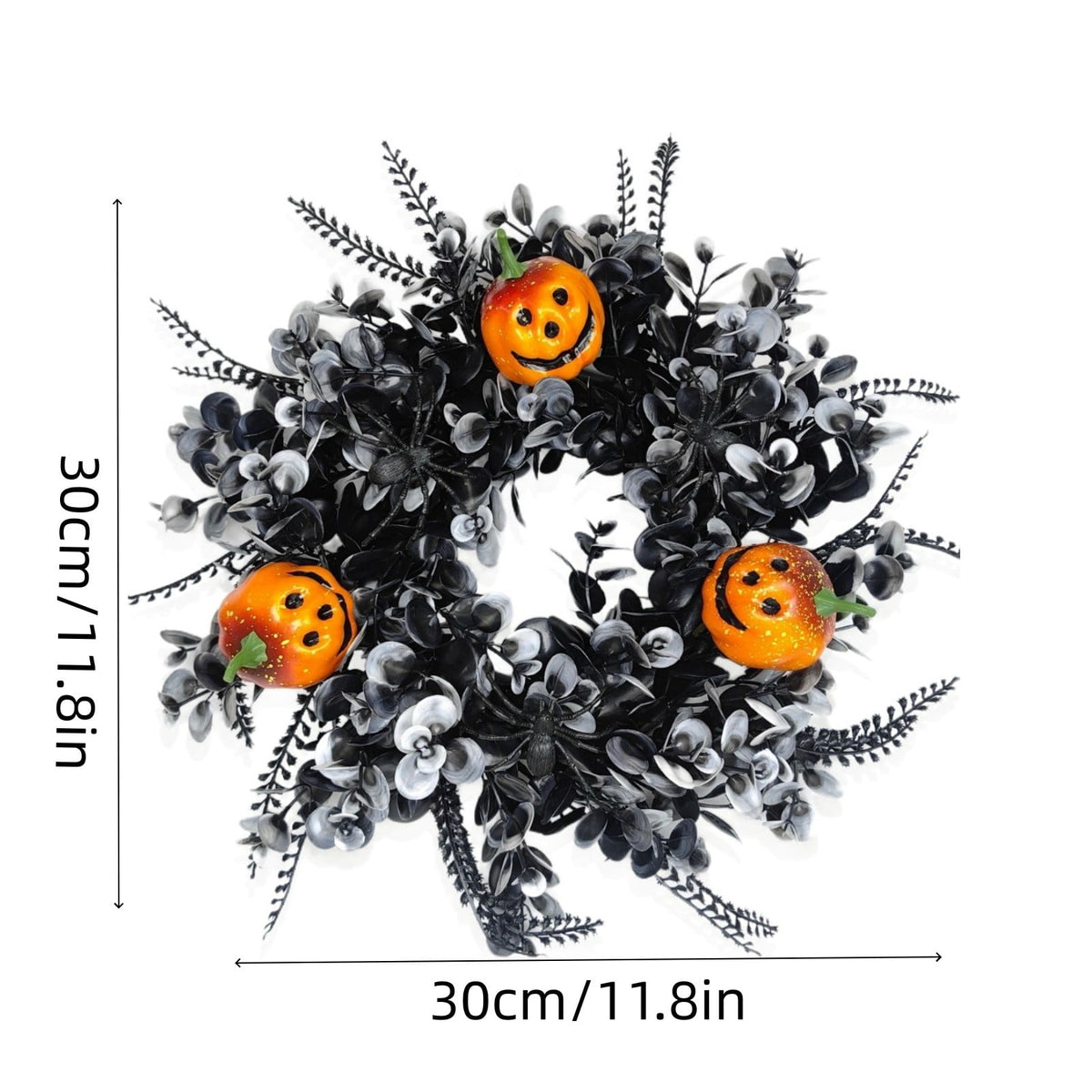 2026 Halloween Indooor Decoration Halloween Wreath Of Withered Branches Door Hanging Holiday Window Display Party Decoration Artificial Pumpkin Garland Wreath Wall Hanging