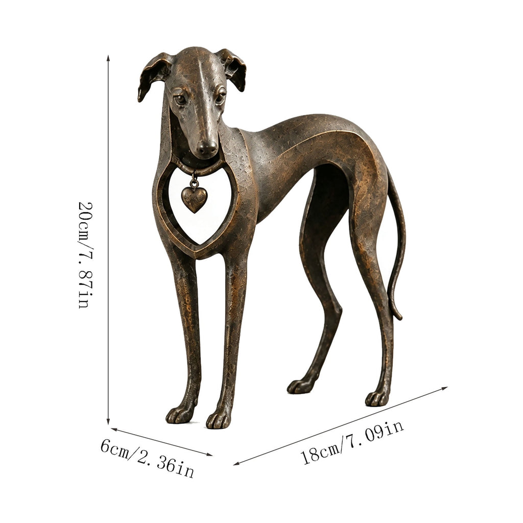 Dachshund Statue 9", Rusted Metal Dog Sculpture for Garden Yard, 1 Pack
