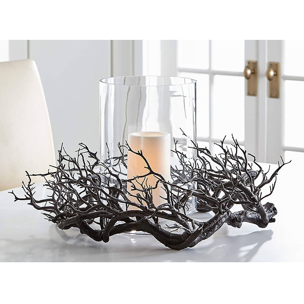 Artificial Black Branch Halloween Wreath for Front Door Outdoor Decor Black Grapevine Wreath with Dead Branch Garland for Indoor Party Home Wall Seasonal Pendant