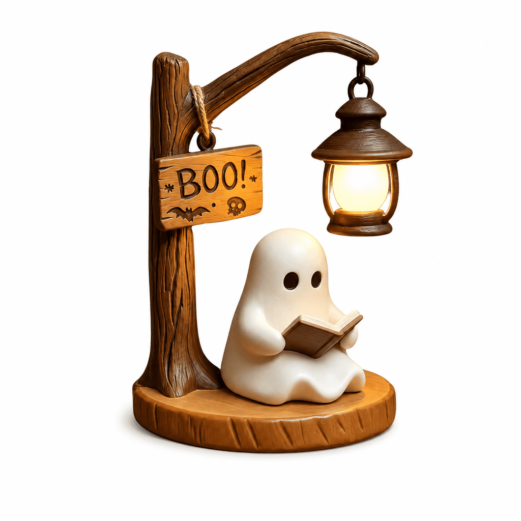 Diceymbol 11.81 Inch Halloween Ghost Night Light, Witch Hat Ghost Lamp with Jack O Lantern, Halloween Decorations Indoor for Table Mantel Party Decor