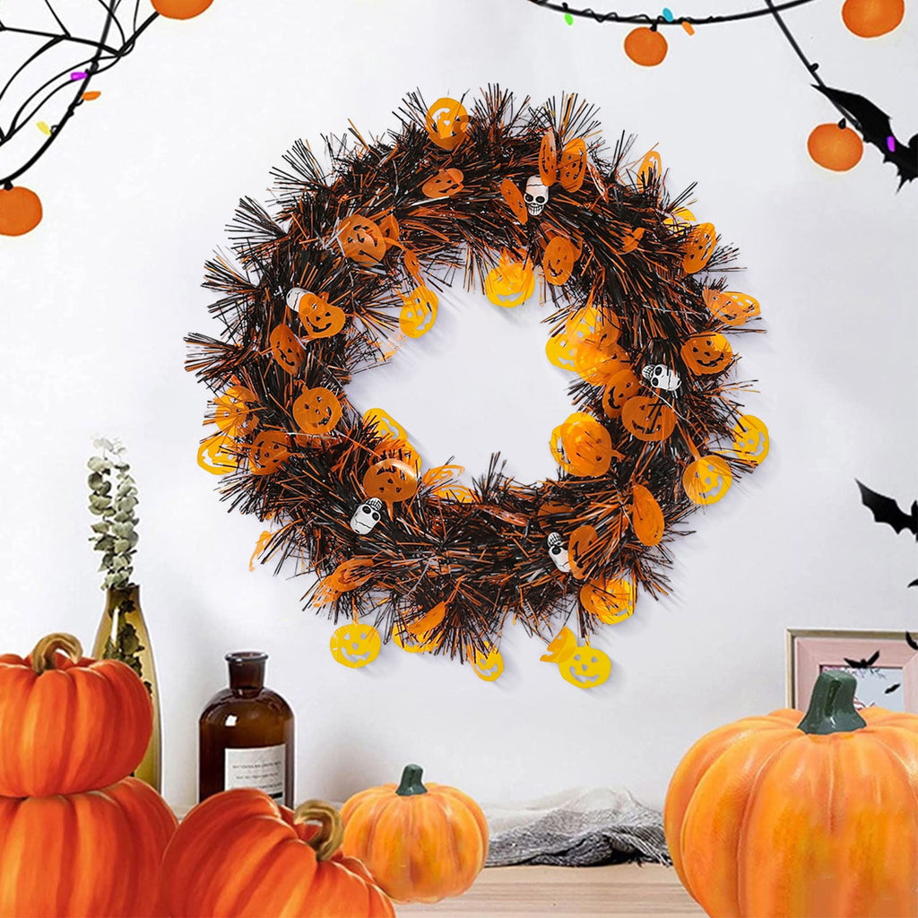 Fall Decor - LED Fall Wreaths for Front Door - 22" Autumn Wreaths - Decorations for Autumn Thanksgiving Harvest Farmhouse Home Outdoor Indoor Window Wall