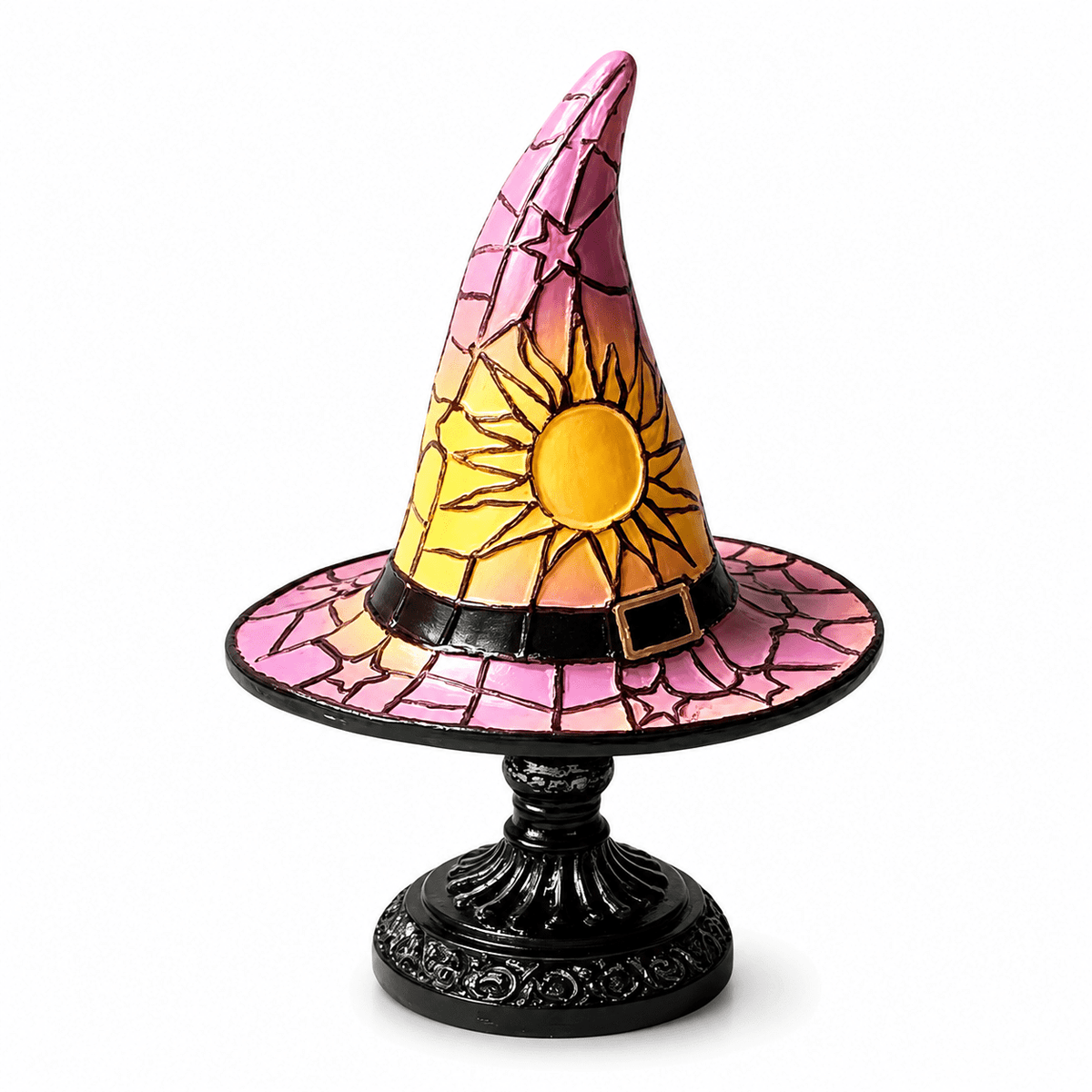 Diceymbol 11.81 Inch Halloween Ghost Night Light, Witch Hat Ghost Lamp with Jack O Lantern, Halloween Decorations Indoor for Table Mantel Party Decor