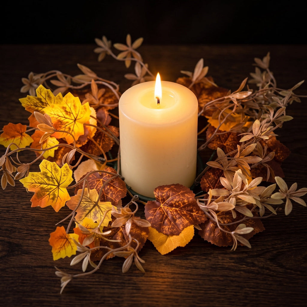 Small Fall Gradient Wreath for Front Door, Multicolor Artificial Autumn Wreaths Thanksgiving Decor for Home, Fall Halloween Decorations, Outdoor Indoor Farmhouse Wall Decor Year Round, E