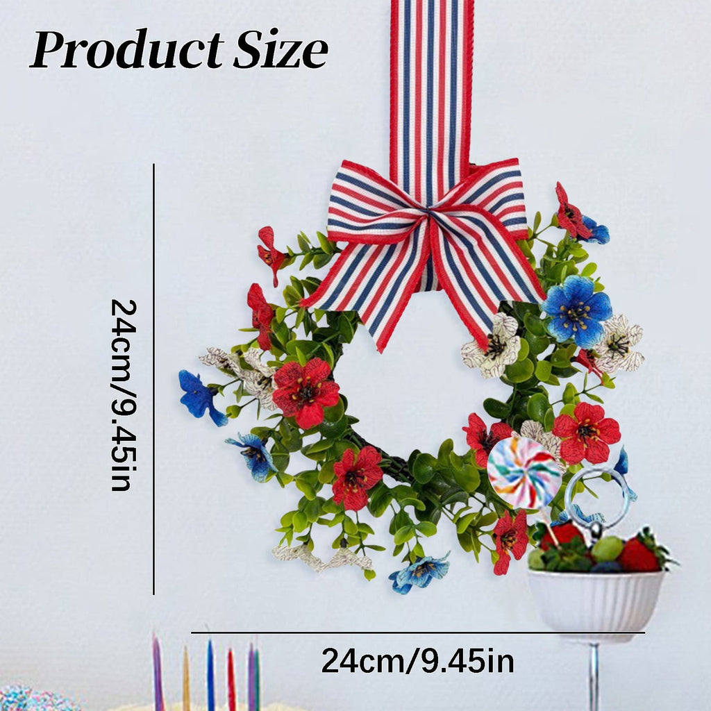 Mini Spring Wreaths, Artificial Daisy Flowers Small Pillar Holder Wreath, Spring Summer Floral Wreath for Candle, Farmhouse, Porch, Front Door, Cabinets, Table Decoration, White