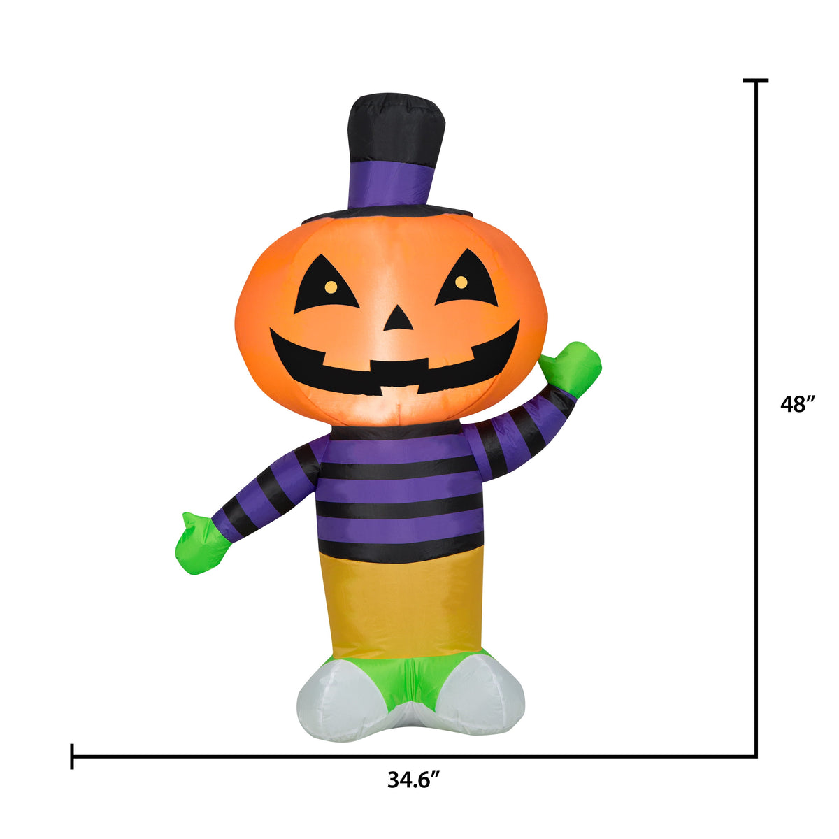 Airblown Inflatables Traditional Jack-O'-Lantern, 4'