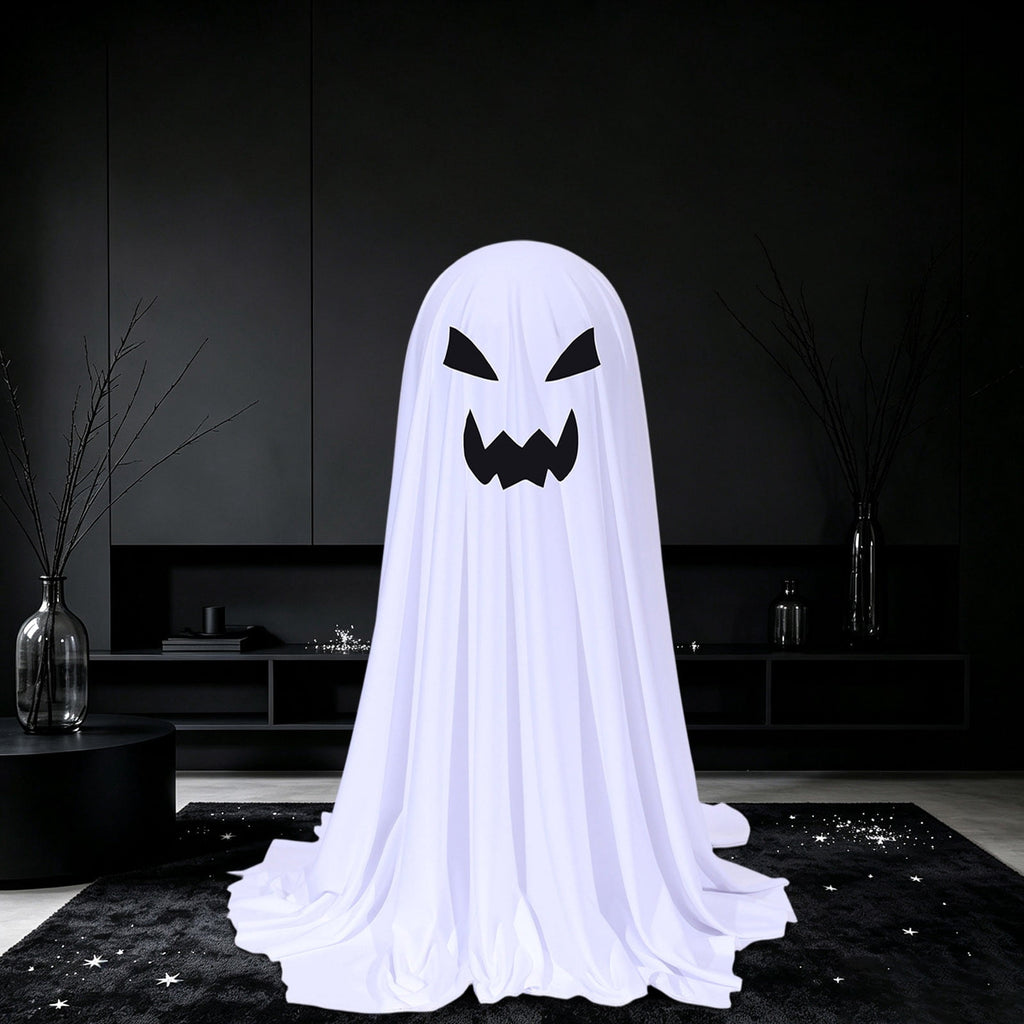 Aurorax Early Halloween Decorations Outdoor,Ghost Halloween Decoration 2 ft Realistic Waterproof Ghost Decor for Front Porch Yards Gardens Lawn Black