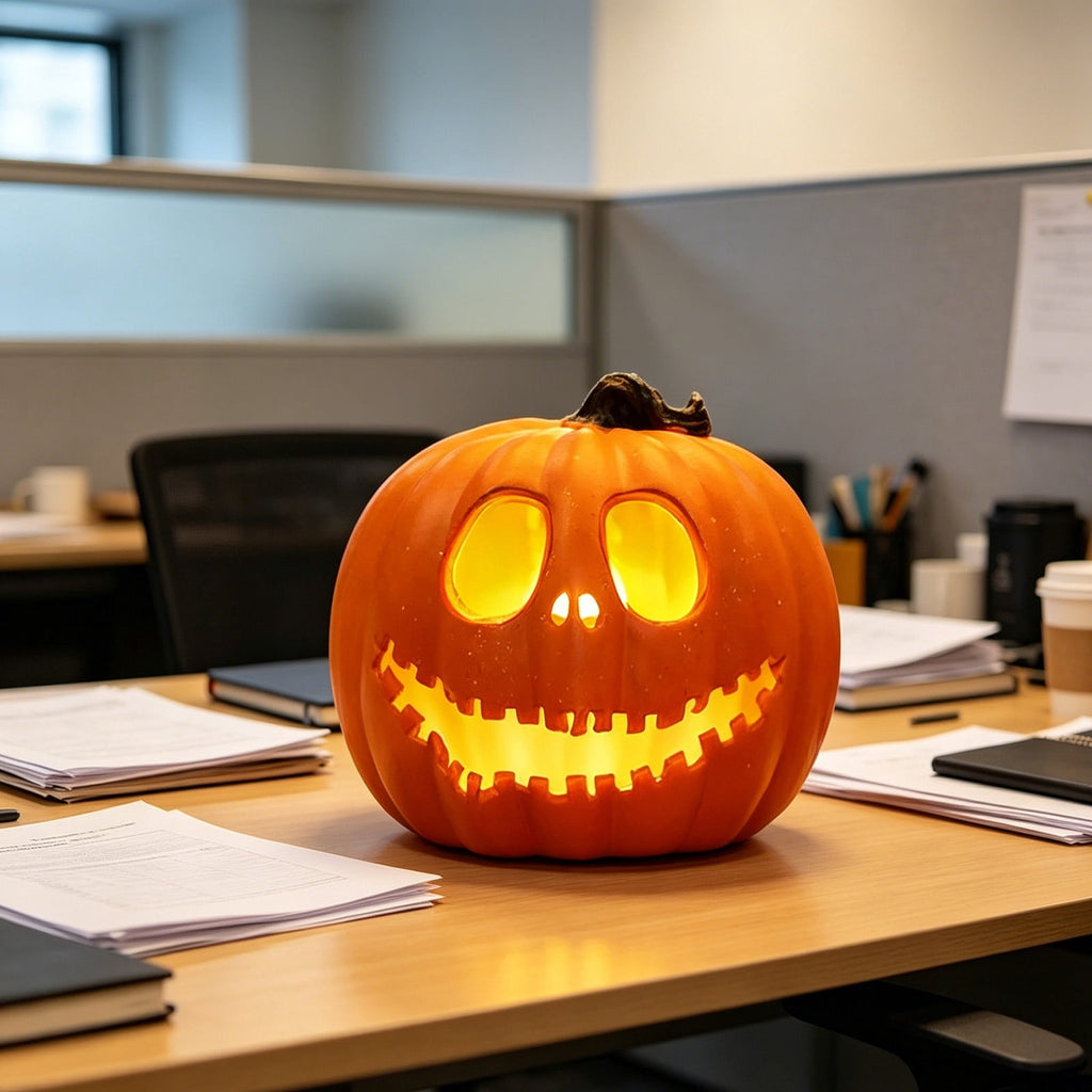 Large LED Lighted Halloween Pumpkin, Weather-Resistant Blow Mold Jack O Lantern Decoration for Outdoor Yard, Porch, Storefront, and Commercial Holiday Displays