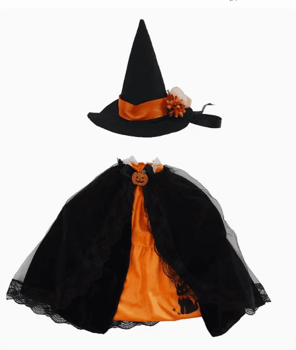 Halloween Garden Porch Decor, Porch Goose Outfits Halloween, 23 Inch Porch Goose Outfits, Witch Dress and Hat Set, Fits 23X11X26 Inch Standing Plush Goose for Front Porch Lawn