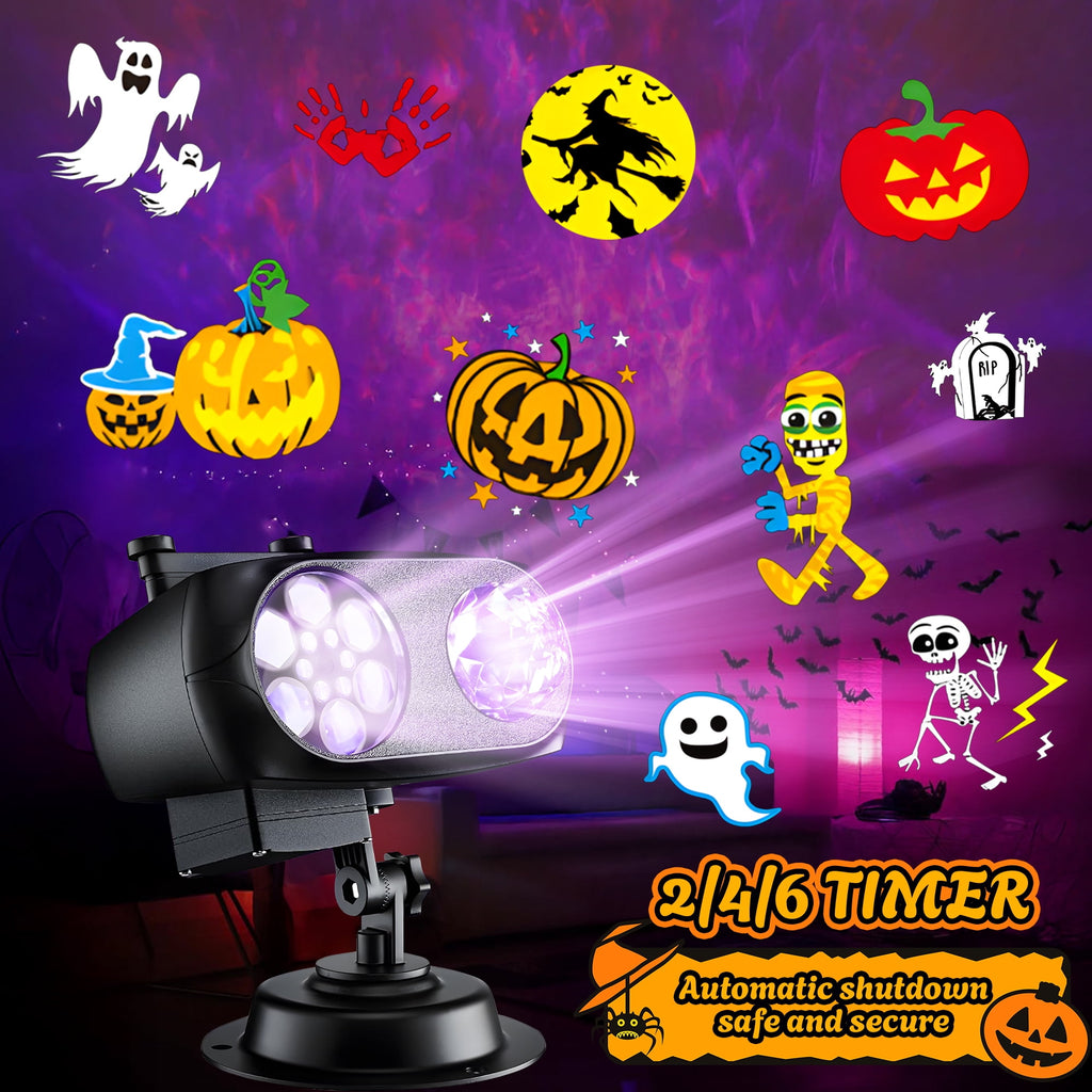 Morfone Halloween Projector Lights, Waterproof Holiday Projector Lights for Halloween Decorations Outdoor or Indoors