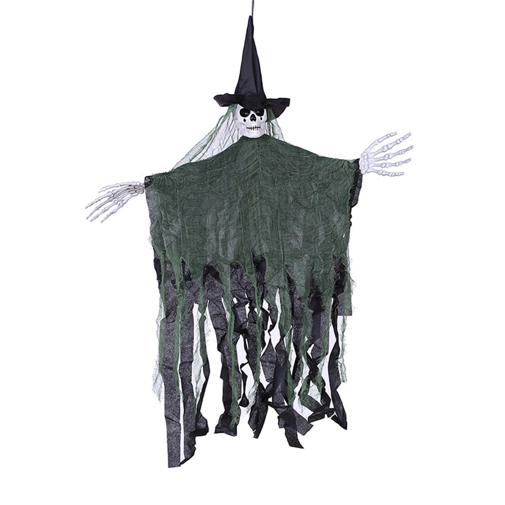 Halloween Hanging Ghost, 32 x 40 Inch Niyattn Hanging Halloween Skeleton Ghosts Decorations, Grim Reapers for Best Halloween Outdoor Decorations, Green