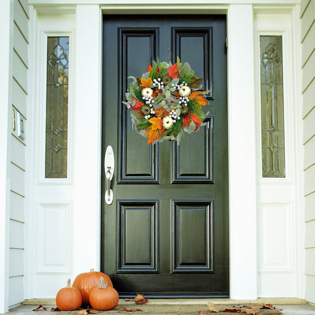 sruoe Halloween Decorations, Indoor Outdoor Halloween Decor, Artificial Wreaths, Halloween Decorations for Outside, Halloween Simulation Decorative Wreath