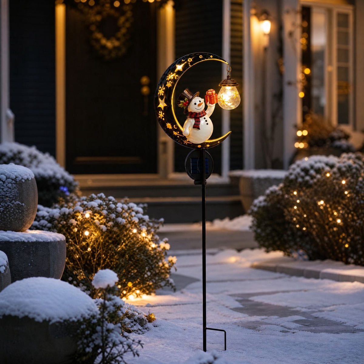 Halloween Solar Garden Stake Light,Metal Hanging Pumpkin Lantern Waterproof for Yard Lawn Proch
