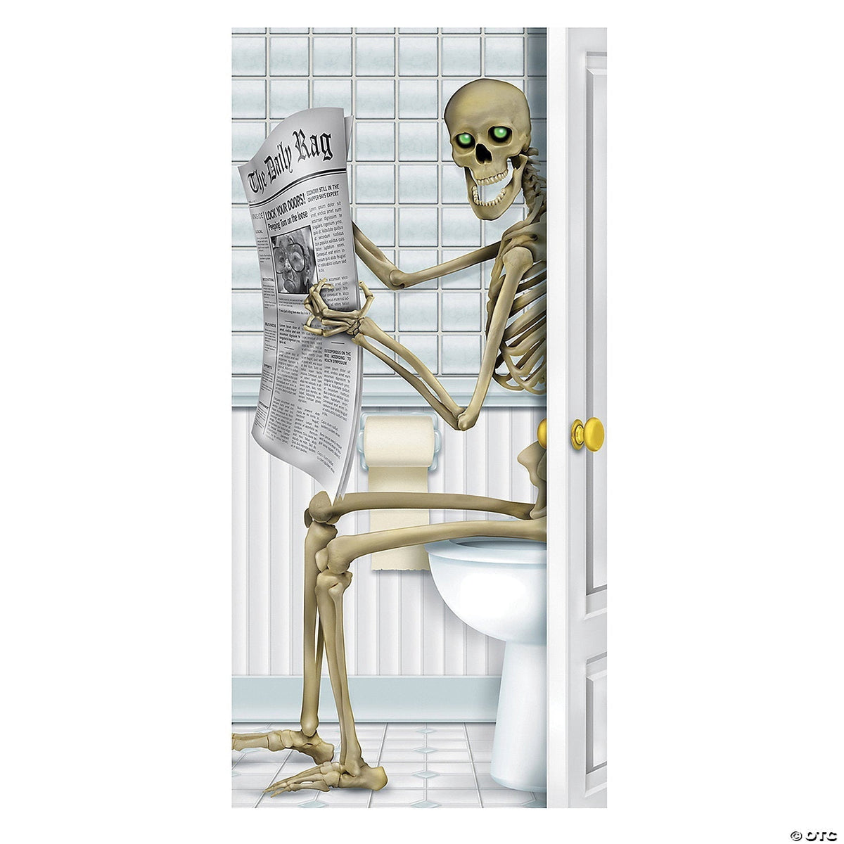 Skeleton Restroom Door Cover, 5' x 30", (2/Pkg)