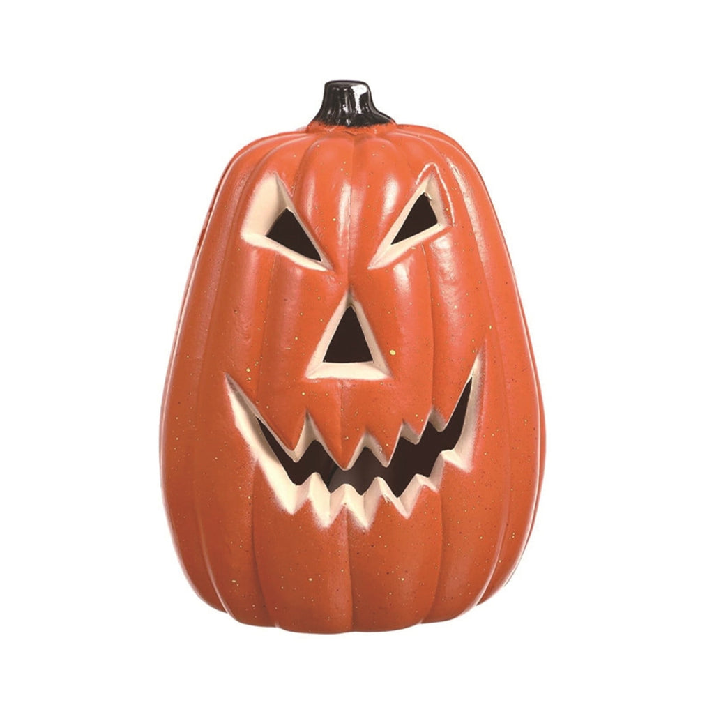 Halloween Pumpkin Lantern, Blow Mold LED Light Up Jack O Lantern for Indoor Outdoor Tabletop Decor, Spooky Holiday Centerpiece Prop for Home Party Mantel