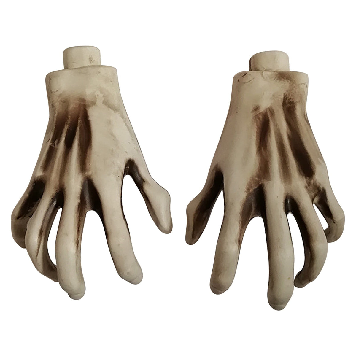 Witch Skeleton Hands for Halloween - 1 Pair Realistic Scary Hands, Decoration Props for Halloween Parties, Haunted House Displays and Terror Decor