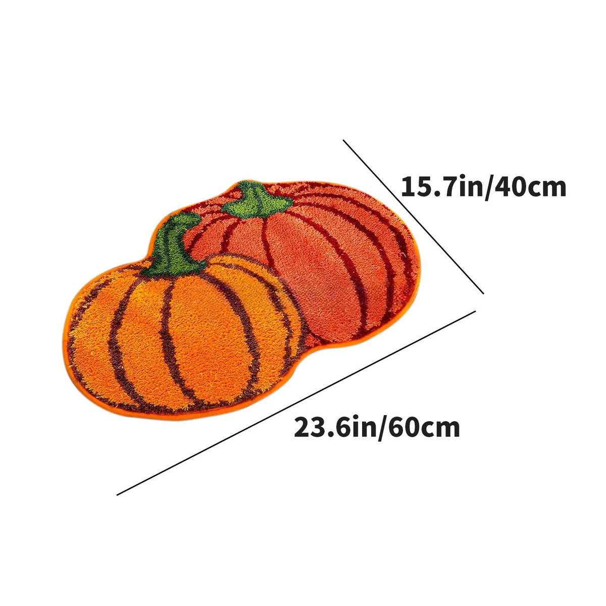 Yhmxh Halloween Bathroom Rugs, Halloween Pumpkin Bath Mats, Farmhouse Halloween Rugs for Bathroom Decorations for The Home, Holiday Cute Pumpkin Decor Non-Slip 15.7x23.6 Inches