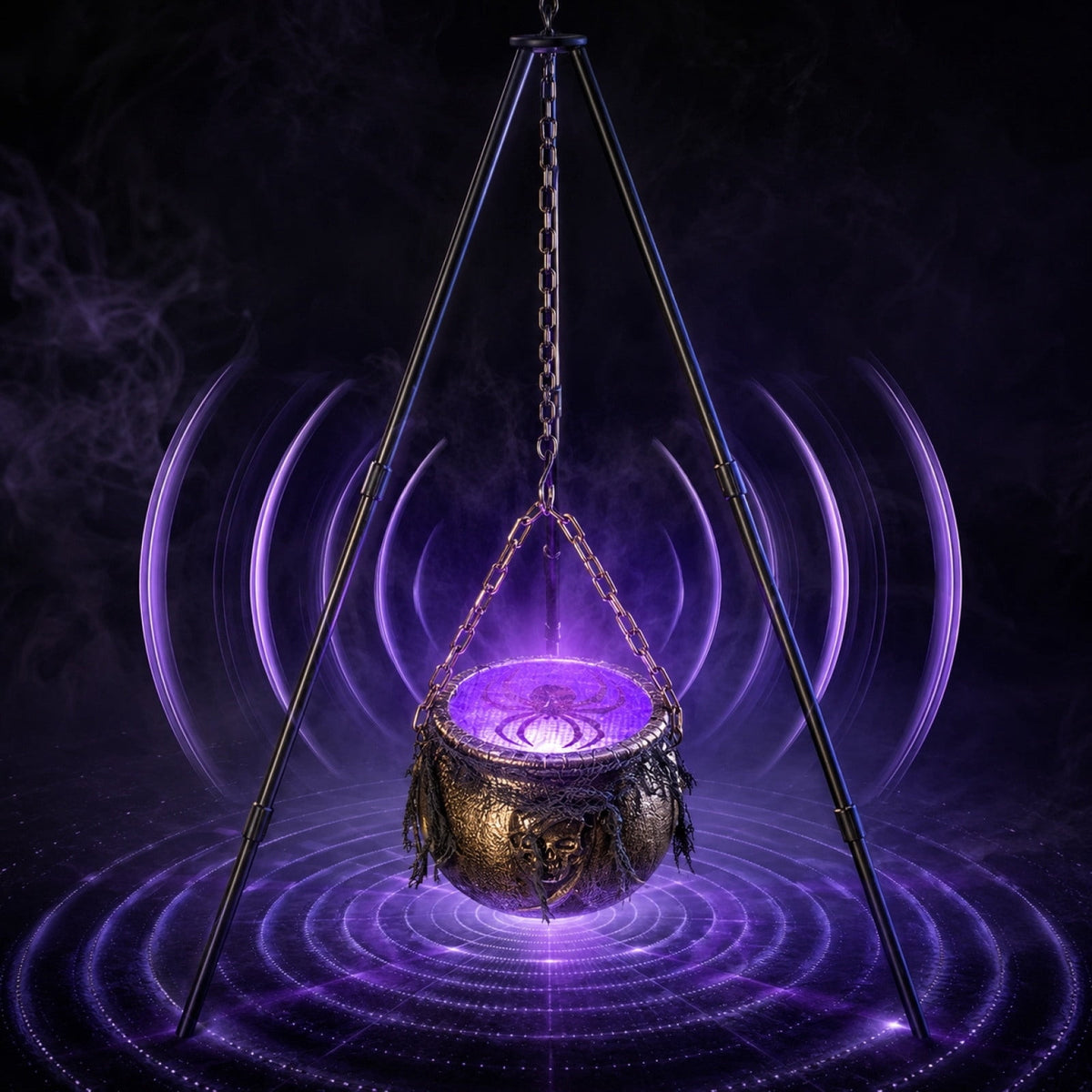 Muecwrye Halloween Decorations Outdoor, Halloween Clearance! Halloween Witches Cauldron on Tripod with Lights, DIY Bubbling Cauldron Set Decor for Home Porch Outside, Halloween Party Supplies