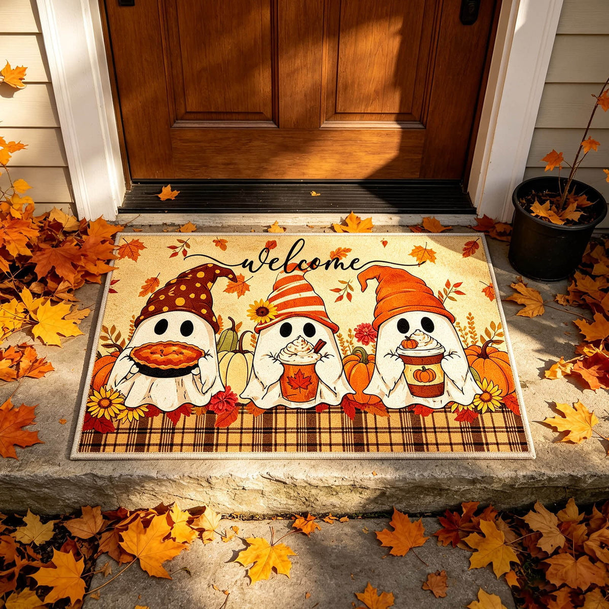 Halloween Kitchen Mat Halloween Printed Carpet Non-slip Entry Door Entry Mat Absorbent Bathroom Kitchen Entryway Mat 40*60cm