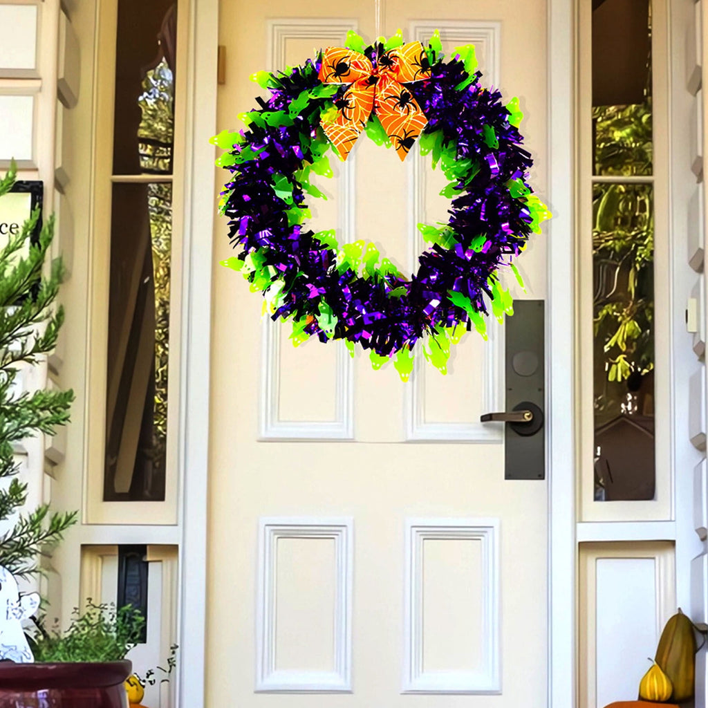 XGFHYJEH Halloween Wreath, Halloween Wreaths for Front Door, Halloween Decorations, Halloween Home Wall Decor Ornaments