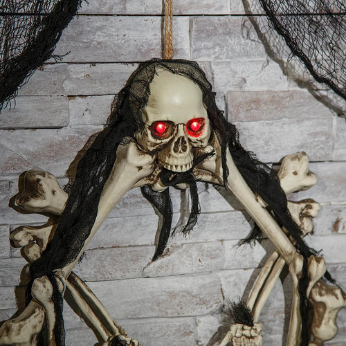 Bone Wreath Light-Up Halloween Decoration 16.5"