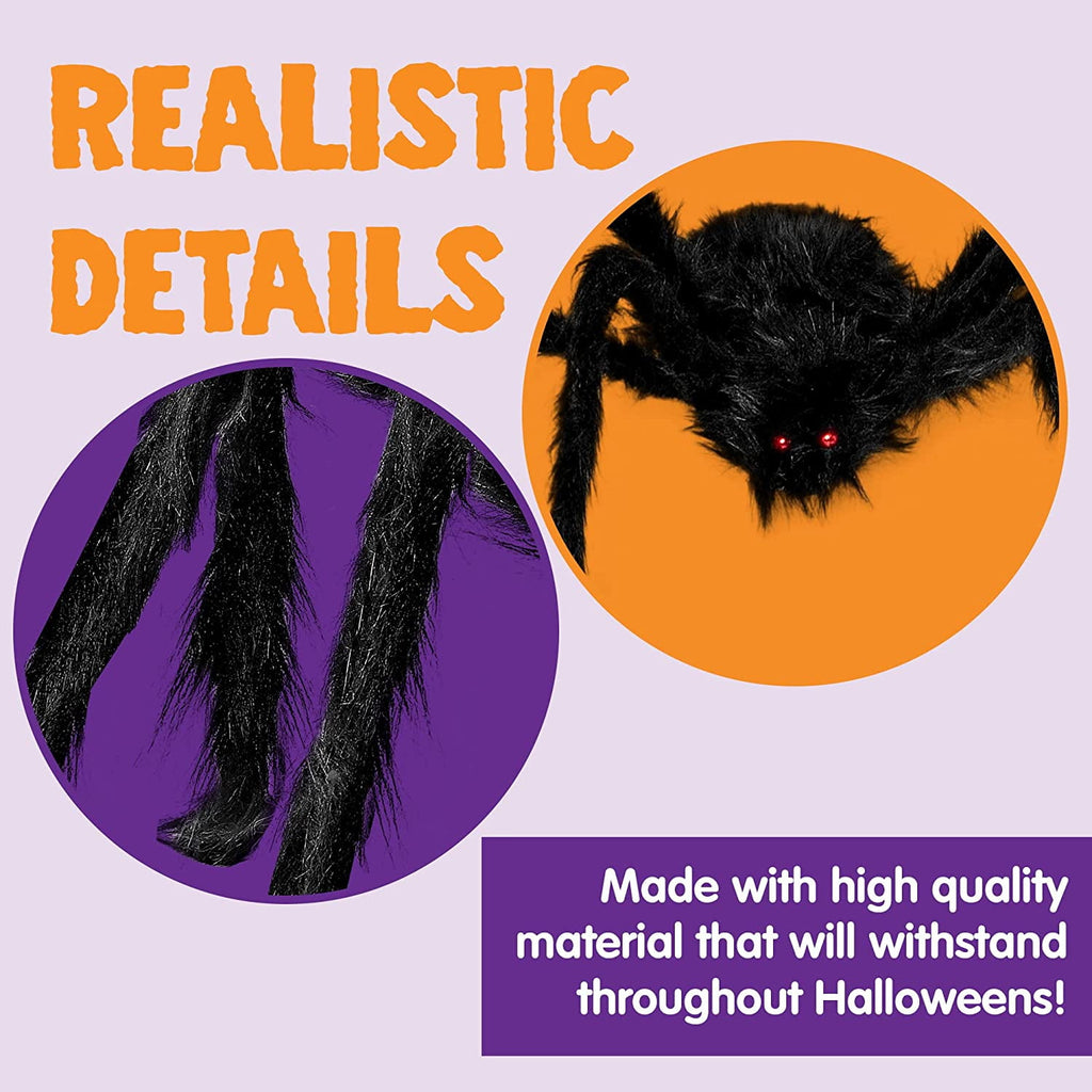 Ayieyill 79 In Giant Spider Halloween Decorations Outdoor, Scary Large Spider for Halloween Yard Decorations, Haunted House Props, 1pc