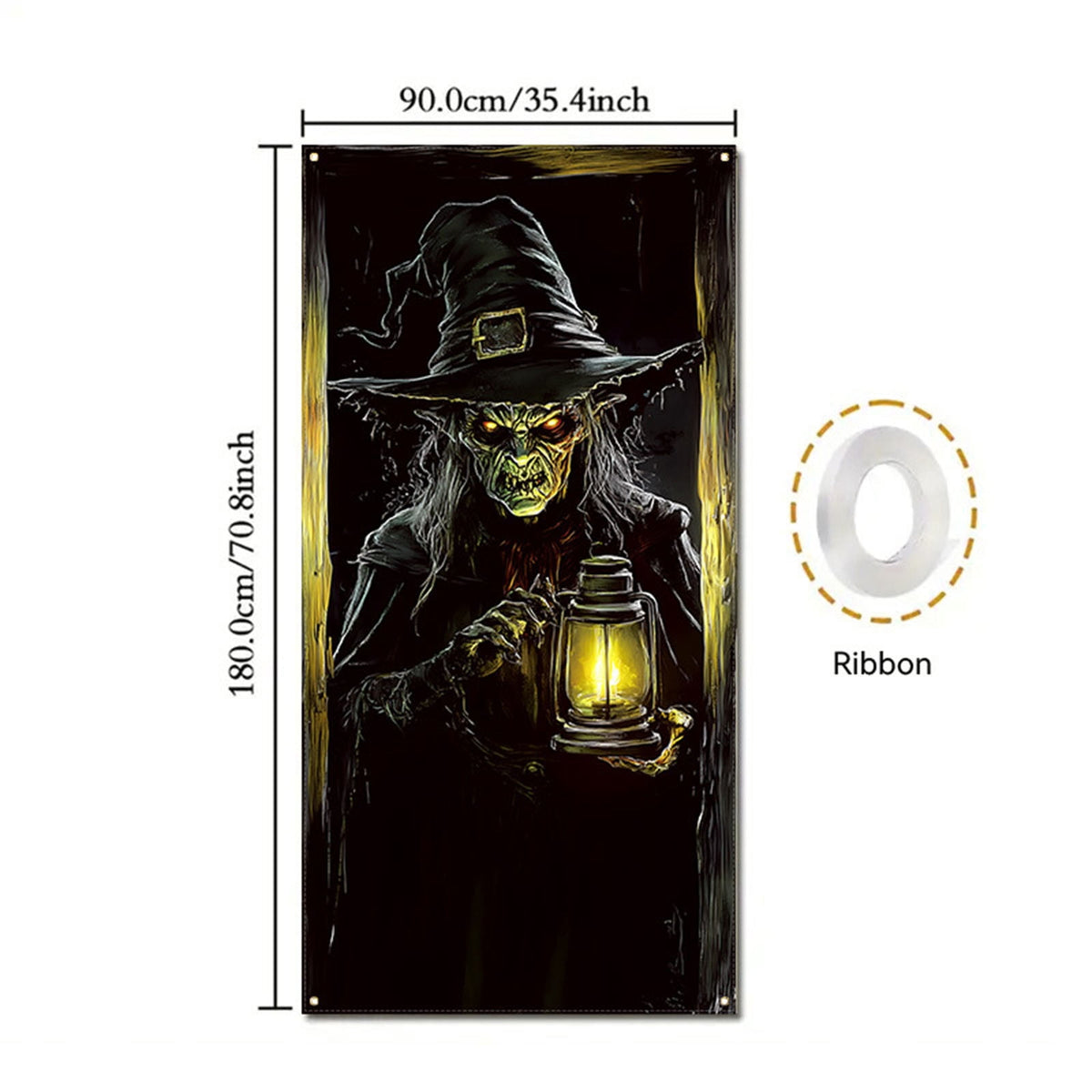 DAMAI Halloween Door Hanging Curtain Party Festival Scene Layout Supplies Decorative Porch Hanging Cloth