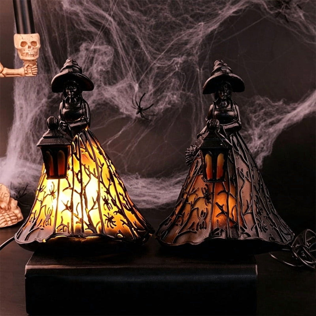 SCNOR Vintage Stained Glass Pumpkin Table Lamp, USB Powered Jack O Lantern Night Light for Halloween Fall Mantel Decor