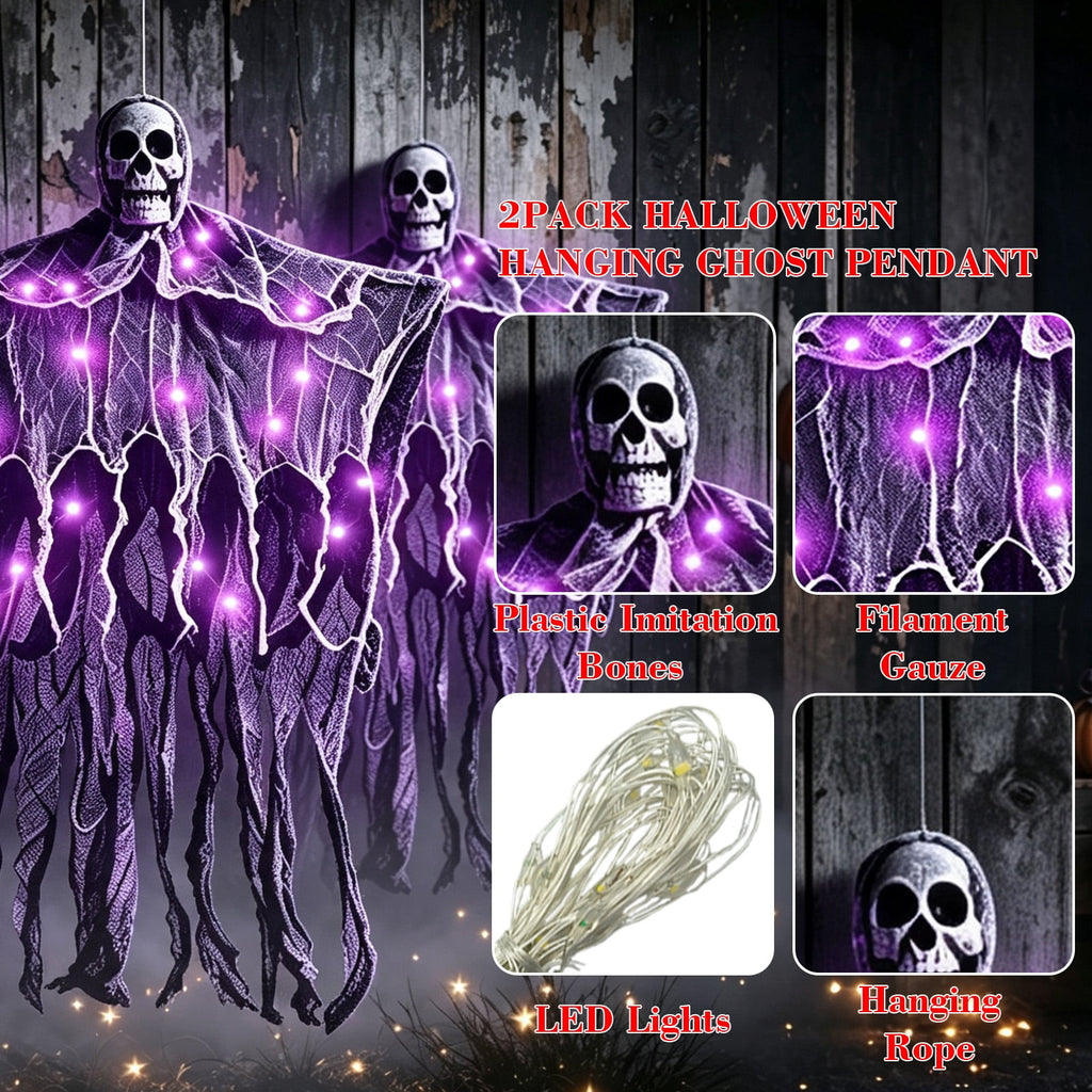 AGCAN 4 Packs Posable Halloween Hanging Skeleton Decoration, 16 Inch Halloween Decorations with Movable Joints for Graveyard Haunted House Props Decor Indoor Outdoor