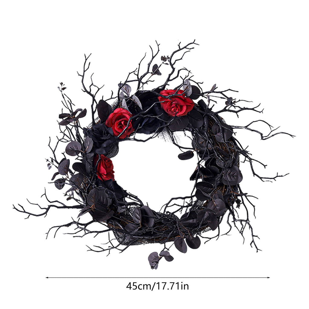 sruoe Halloween Decor, Halloween Decoration Indoor, Artificial Wreaths, Halloween Decoration Outdoor, Halloween Decoration, Halloween Wreath with LED, HHalloween Wreath for Home, Window Decor