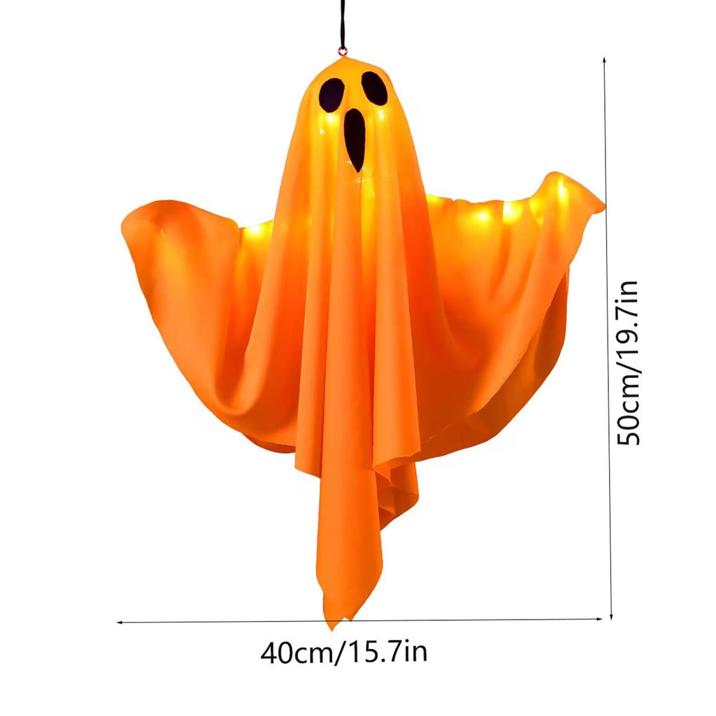 Darzheoy Halloween Decorations 20" Hanging Ghosts Light Up Decor Warm LED Ghost Light Bedroom Wall Indoor Outdoor Fall Party Garden Patio Front Porch Yard Halloween Ghost Decor Gifts