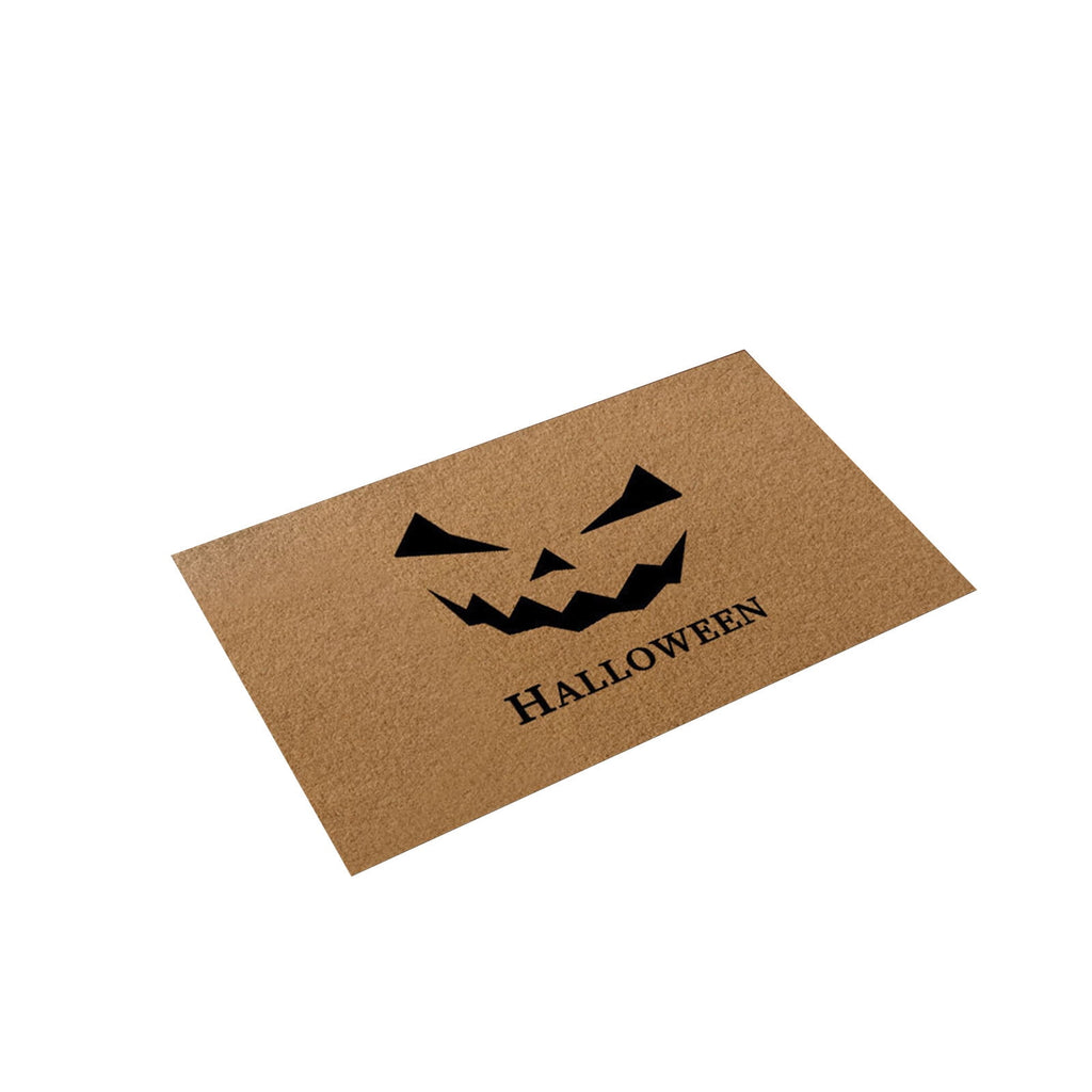 Halloween Doormat Vintage Retro Style Mat 23.6x15.7in Secure-Grip Absorbent Coir Look Entryway Rug for Front Porch Indoor Outdoor Decor by OVFUIZ