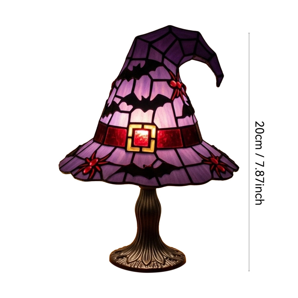 Clearance Witch Hat Lamp, Halloween Nigh Light Handcrafted Retro Resin Witch Hat Light, Usb Powered, Gothic Halloween Decorations for Bedroom