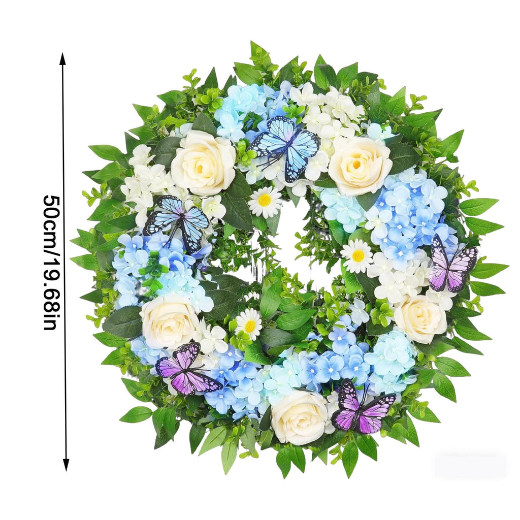 Rijanmt Decorative Plastic Easter Day Wreath, Multicolor
