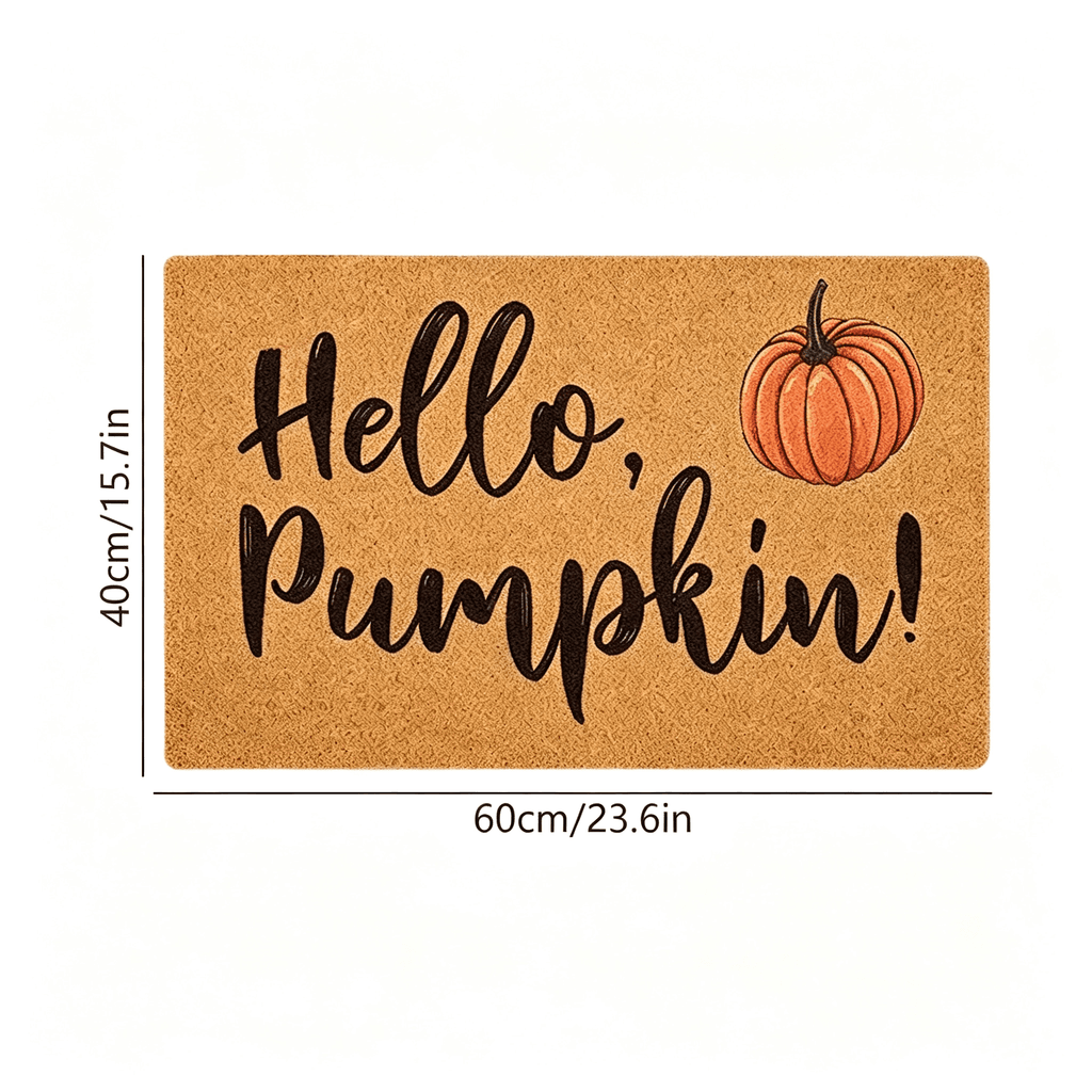 Halloween Pumpkin Doormat, Soft Non-Slip Indoor Outdoor Welcome Rug for Entryway Porch and Front Door