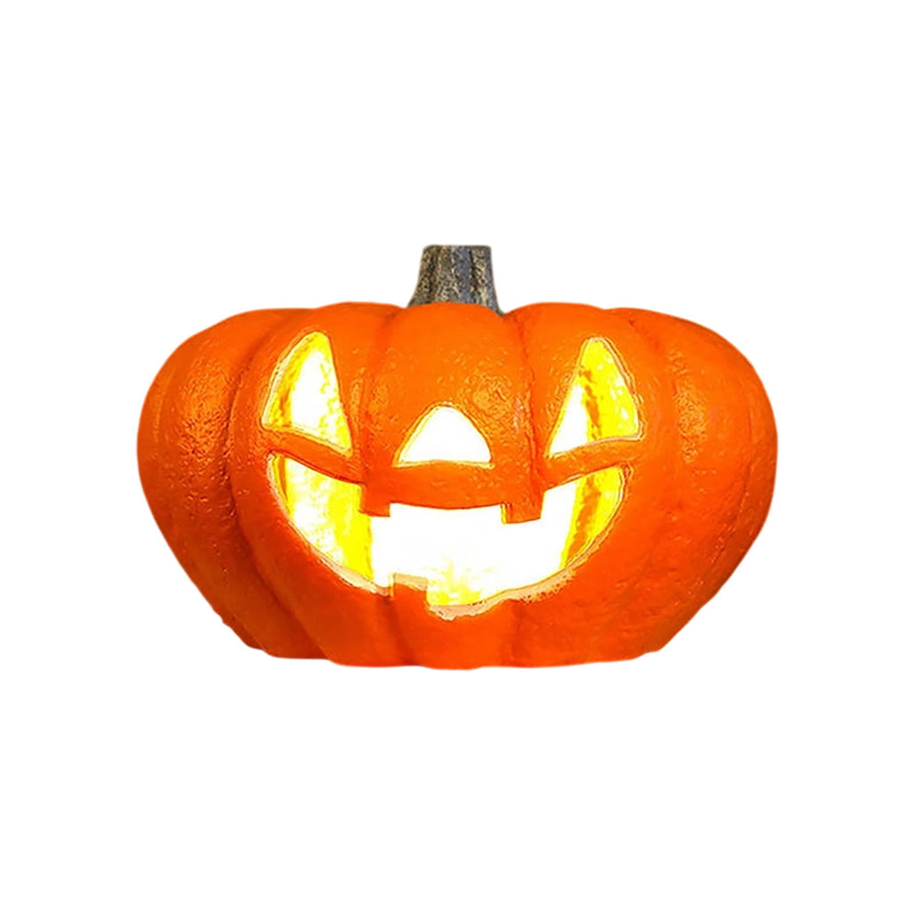LEFXSMR Pumpkin Light, Glowing Large Plastic Pumpkin Decor with Led Lights, Waterproof Halloween Light for Yard Garden Outdoor Indoor Decor